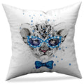 Axyaa Animal Print Pillowcase in Peach Skin Fabric - Modern Simple Cartoon Design