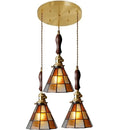 Axyaa Glass LED Pendant Lights Copper Nordic Style Modern Hanging Lamp