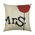 Axyaa Linen Pillowcase 45*45cm for Household Sofa Decor - Love Letter Series