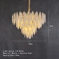 Axyaa Marble Leaves Chandelier Pendant Light - Modern Taper Shape LED Hanging Lamp