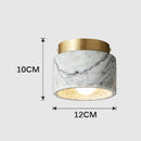 Axyaa Luxury Marble Downlight - Elegant Green & White Stone Ceiling Lamp