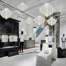 Axyaa Metal Grid LED Chandelier Geometric Hollow Pendant, Dimmable Iron Lighting