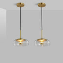 Axyaa Glass LED Pendant Light Fixture for Dining Room & Kitchen