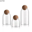 Axya Glass Storage Bottle with Cork Stopper for Tea, Coffee, and More
