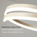 Axyaa Nordic Simple LED Dimmable Pendant Chandelier - Metal Acrylic Suspended Lighting Fixtures