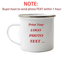 Personalized Enamel Mug with Custom Print for Office Use by Axyaa, 350ml