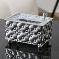 Axyaa Jacquard Tissue Box Organizer Napkin Case for Light Luxury Home Décor