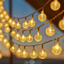 Axyaa Crystal Ball Globe String Lights Warm White Fairy Hanging Light