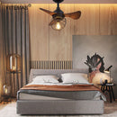 Axyaa Retro Ceiling Fan Chandelier with Remote Control Light for Kids Bedroom