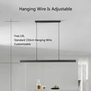 Axyaa Nordic Dining Bar Chandelier, Modern Minimalist Long Strip Hanging Light