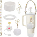 Axyaa 7/8pcs Cup Set: Handle Strap, Boot, Straw Cover, Charms for 40oz 30oz Tumbler