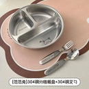 Axyaa Stainless Steel 3-Compartment Dinner Plate - Divided Food Tray
