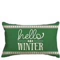 Axyaa Merry Christmas Tree Motto Green Pillowcase 30X50cm