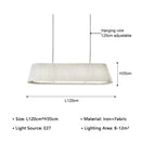 Axyaa Nordic White Fabric Bar Pendant Lights - Minimalist Home Decor Lighting