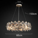 Crystal Chandelier by Axyaa - Elegant Pendant Light for Living Room, Dining Room & Ceiling