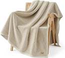 Axyaa Coco Plush Fleece Blanket - Cozy Throw for Couch, Bed, or Chair