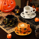 Axyaa Pumpkin Ceramic Coffee Cup, Halloween Decorative Mug, 350ml