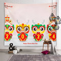 Axyaa Chinese New Year Tapestry Blessings Good Luck Spring Festival Decor