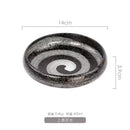 Axyaa 6" Ceramic Kimchi Plate Dish Salad Bowl - Creative Kiln Glaze - Single Plate