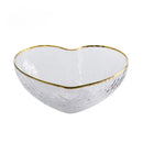 Axyaa Heart-shaped Glass Salad Bowl - European Light Luxury Design