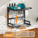 Stainless Steel Kitchen Sink Rack by Axyaa: Multi-Functional Countertop Organizer for Dishware