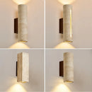 Axyaa Yellow Travertine Stone Japanese Style Wall Sconce Retro Spotlight