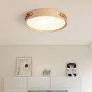 Axyaa Wooden Artificial Leather Ceiling Lamp Chandelier