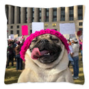 Axyaa Influencer Pug Cushion Cover - Funny Dog Home Decor Pillow Case