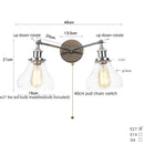 Axyaa Vintage Industrial Wall Light with Pull Chain Switch