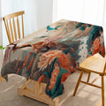 Axyaa Mountain Birds Waterproof Polyester Tablecloth