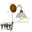 Axyaa White Ceramic LED Wall Lamps - Vintage Japanese Style - Copper Finish