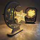 Axyaa LED Night Light USB Plug In Paper Carving Lamp - Handmade Creative Gift