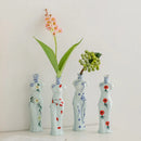 Axyaa Chinese Retro Cheongsam Ceramic Vase Maid Figure Home Decor