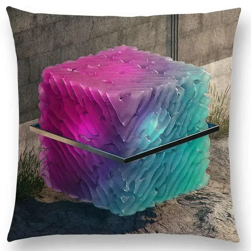 Vivid Axyaa 3D Print Spar Metal Sofa Cushion Cover Suite