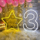 Axyaa Neon Number Light LED Sign for Wedding Decor Anniversary Birthday