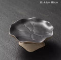Axyaa Lotus Leaf Dish: New Chinese Style Dim Sum Tea Snack Dry Fruit High-Foot Plate