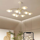 Axyaa White Shades LED Chandelier for Nordic Foyer Décor