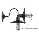 Axyaa Retro Iron Wall Lamp Adjustable Antique Wall Light for Home Decor