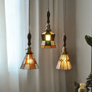 Axyaa Colorful Glass Copper LED Pendant Lights for Kitchen Bedroom Living Room