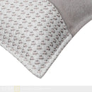 Axyaa White Leather Woven Stitch Horsehair Cushion Pillow for Luxury Villa Interiors