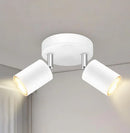 Axyaa LED Ceiling Light: 350° Rotatable Dual GU10 Wall Light, Black