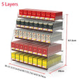 Axyaa Woodgrain Aluminium Cigarette Display Shelf - Tobacco Store Shelving