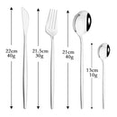 Axyaa Black Gold Stainless Steel Dinnerware Set - Elegant Tableware Collection
