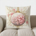 Axyaa Snowman & Flowers Throw Pillow Cover for Sofa, Bedroom, Car