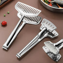 Axya Stainless Steel BBQ Grilling Tongs - Kitchen Tools for Fried Fish, Steak, and More