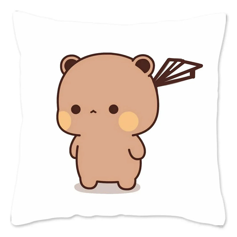 Cute Panda Bears Printed Pillow Case for Sofa Decoration by Axyaa