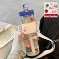 Axyaa 800ml Portable Water Bottle with Straw and Infuser for Bubble Tea