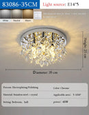Axyaa Crystal Ceiling Lamp: Modern Minimalist Style for Bedrooms, Studies & Living Rooms