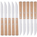Axyaa Wood Handle Steak Knives Set Stainless Steel Cutlery Dinnerware Kit