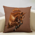 Luxury Axyaa Horse Cushion Cover 45x45cm Linen Pillow Case for Home Decor